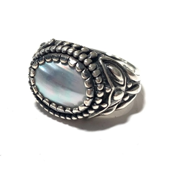 Sold❌Carolyn Pollack Sterling Silver 925 Mother of Pearl Ring Sz 6 - Picture 2 of 8
